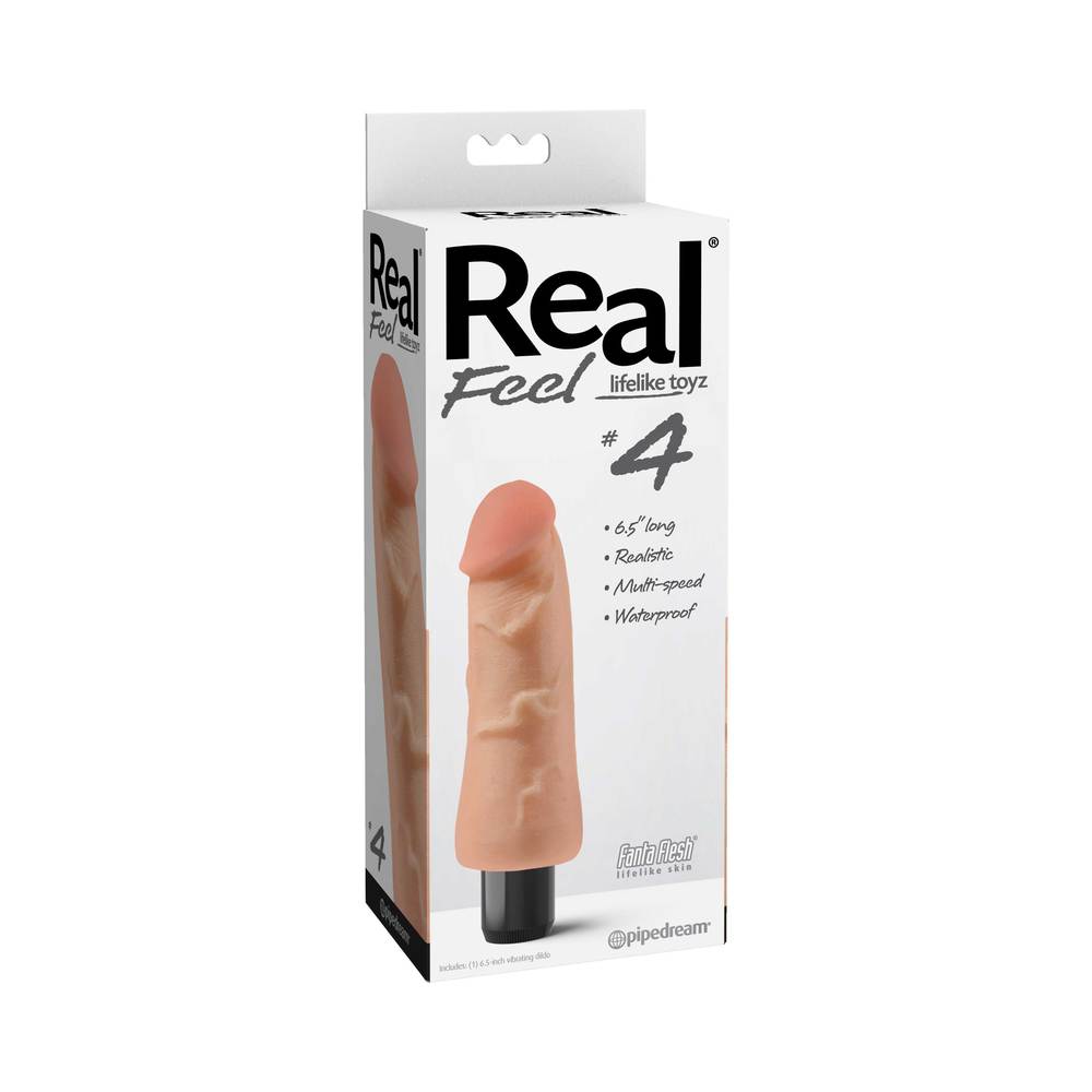 Real Feel Lifelike Toyz No 4 Beige Vibrating Dildo-blank-Sexual Toys®