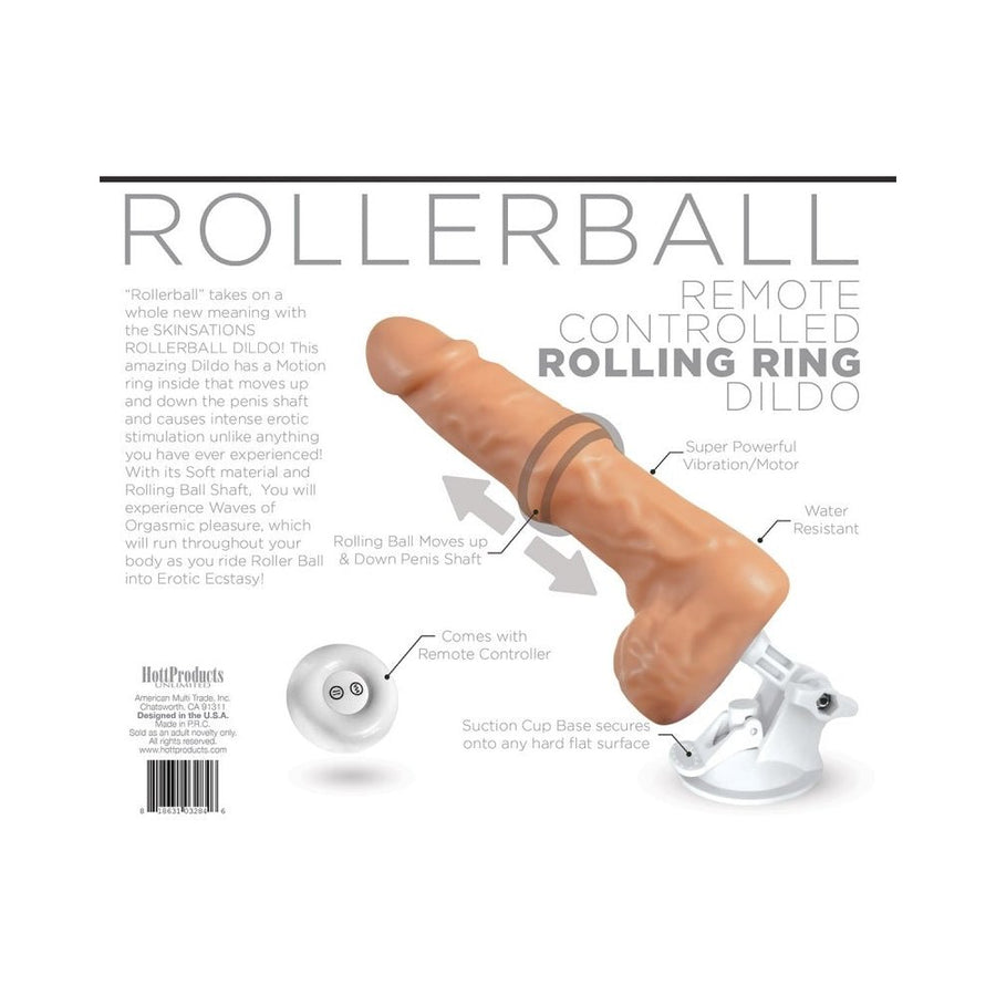 Rollerball Dildo With Rolling Ball Function Suction Cup Base-Hott Products-Sexual Toys®