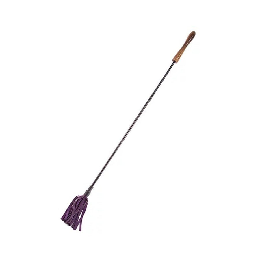 Rouge Riding Crop With Rounded Wooden Handle Purple-blank-Sexual Toys®