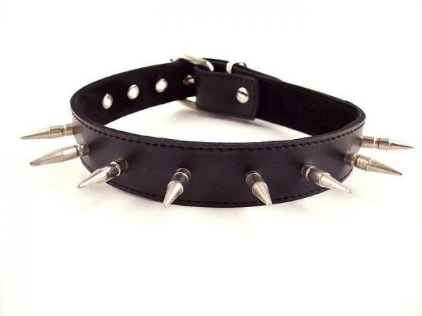 Rouge Spiked Collar with 1 inch Spikes Black-blank-Sexual Toys®