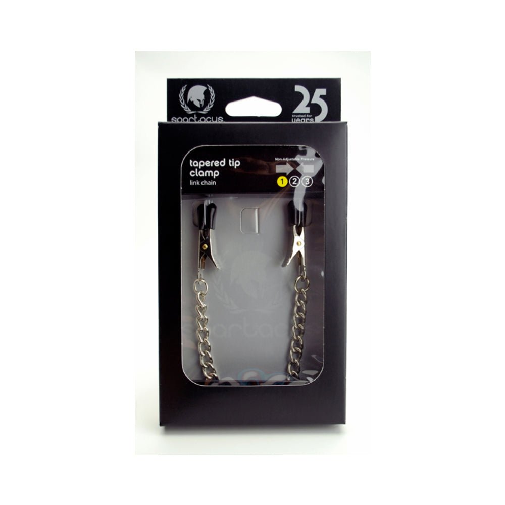 Rubber Tipped Nipple Clamps With Curbed Chain-blank-Sexual Toys®