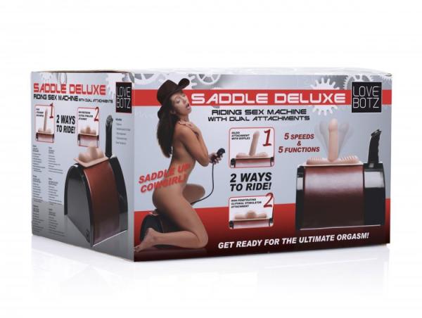 Saddle Deluxe Riding Sex Machine With Dual Attachments-LoveBotz-Sexual Toys®