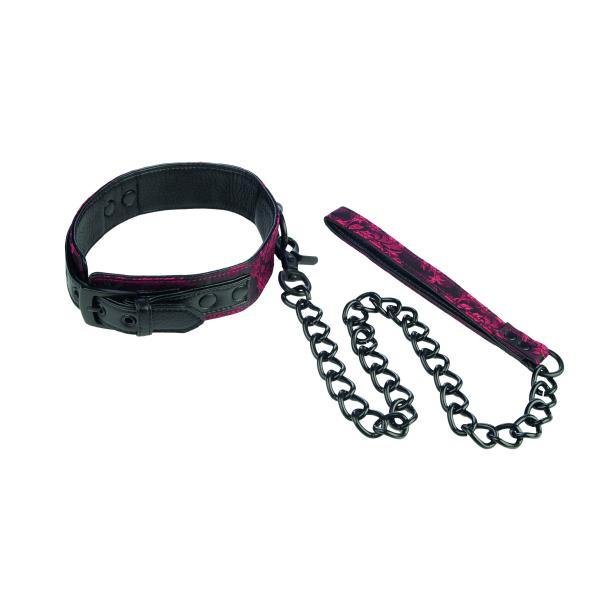 Scandal Collar With Leash Red Black O/S-Scandal-Sexual Toys®