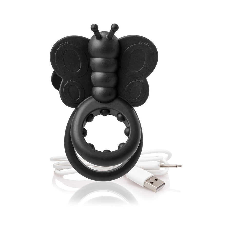 Screaming O Charged Monarch Wearable Butterfly Vibe - Black-blank-Sexual Toys®
