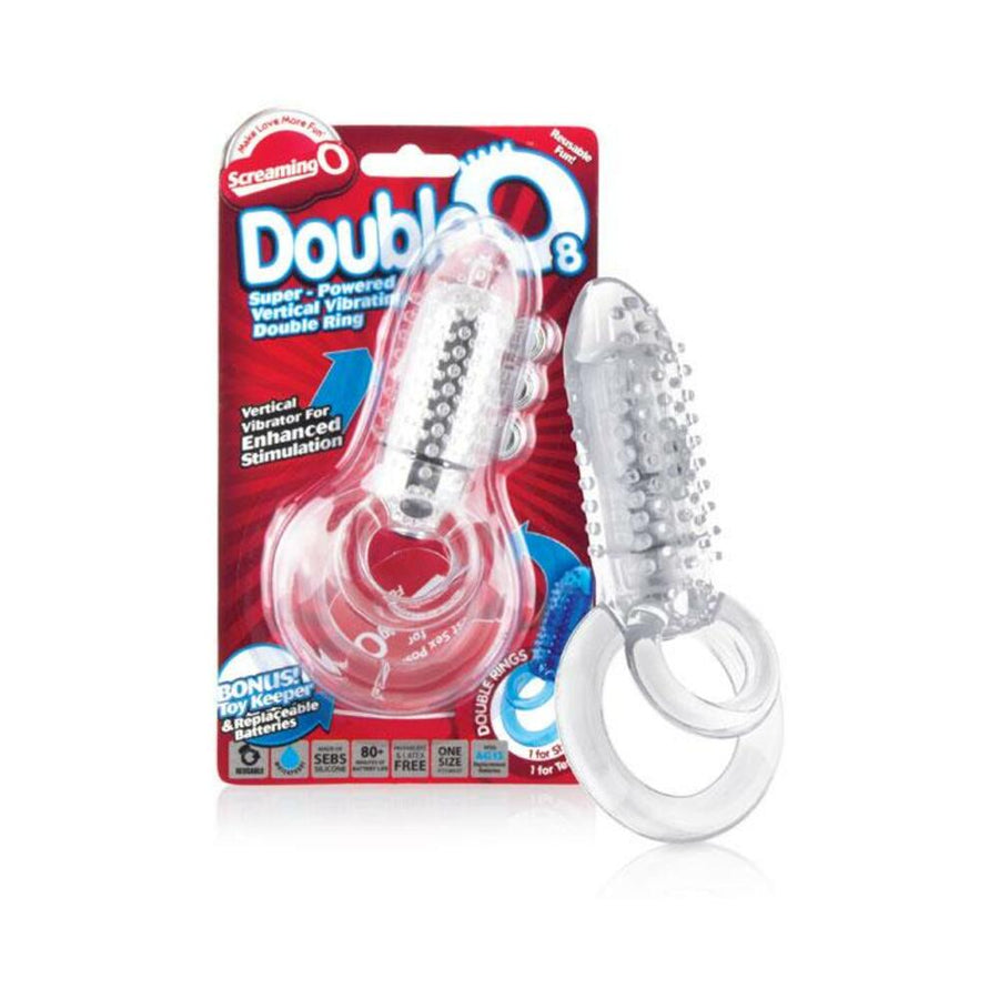 Screaming O Doubleo 8 Vibrating C-ring Clear-Screaming O-Sexual Toys®