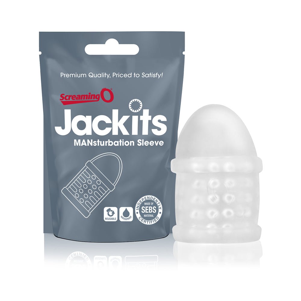 Screaming O Jackits Mansturbation Sleeve (clear Only)-blank-Sexual Toys®