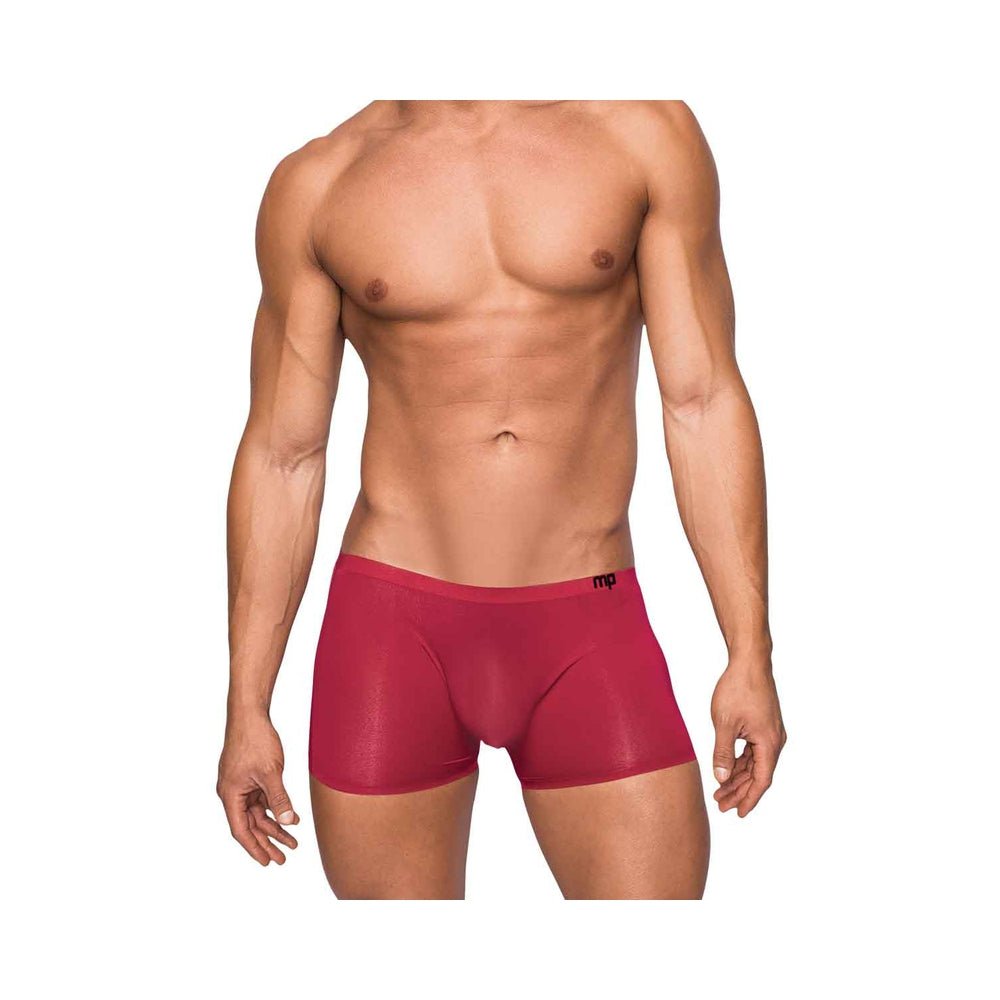 Seamless Sleek Shorts Sheer Pouch Wine Medium-Male Power-Sexual Toys®
