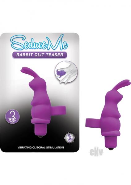 Seduce Me Rabbit Clitoral Teaser Purple Finger Vibrator-Nasstoys-Sexual Toys®