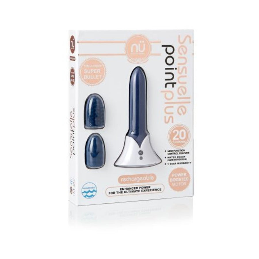 Sensuelle Point Plus Bullet Vibrator Blue 2 Sleeves-Nu Sensuelle-Sexual Toys®