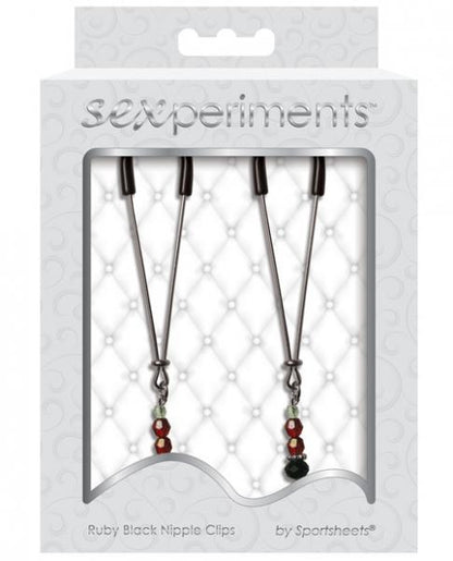 Sexperiments Ruby Black Nipple Clamps-Sexperiments-Sexual Toys®
