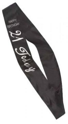 21 Today Sash Black-blank-Sexual Toys®