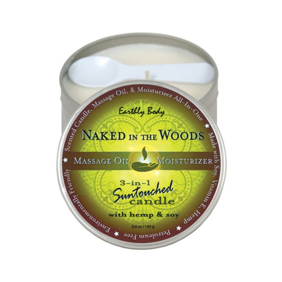 3 In 1 Round Massage Oil Candle Naked In The Woods 6oz-blank-Sexual Toys®