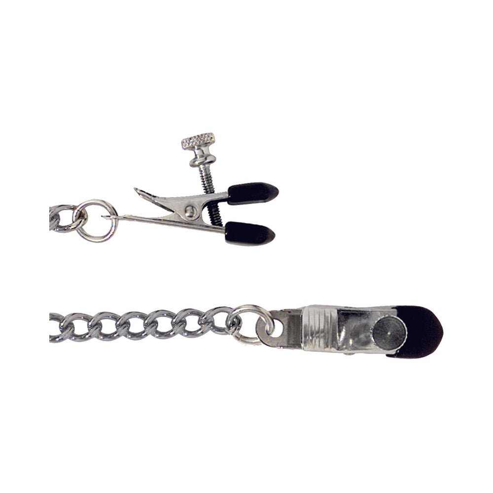 Adjustable Nipple Clams With Curbed Chain-blank-Sexual Toys®