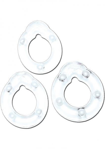 All American Triple Rings - Clear-blank-Sexual Toys®