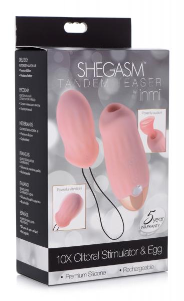 Shegasm Tandem Teaser 10x Clitoral Stimulator With Bonus Egg Vibe-Inmi-Sexual Toys®