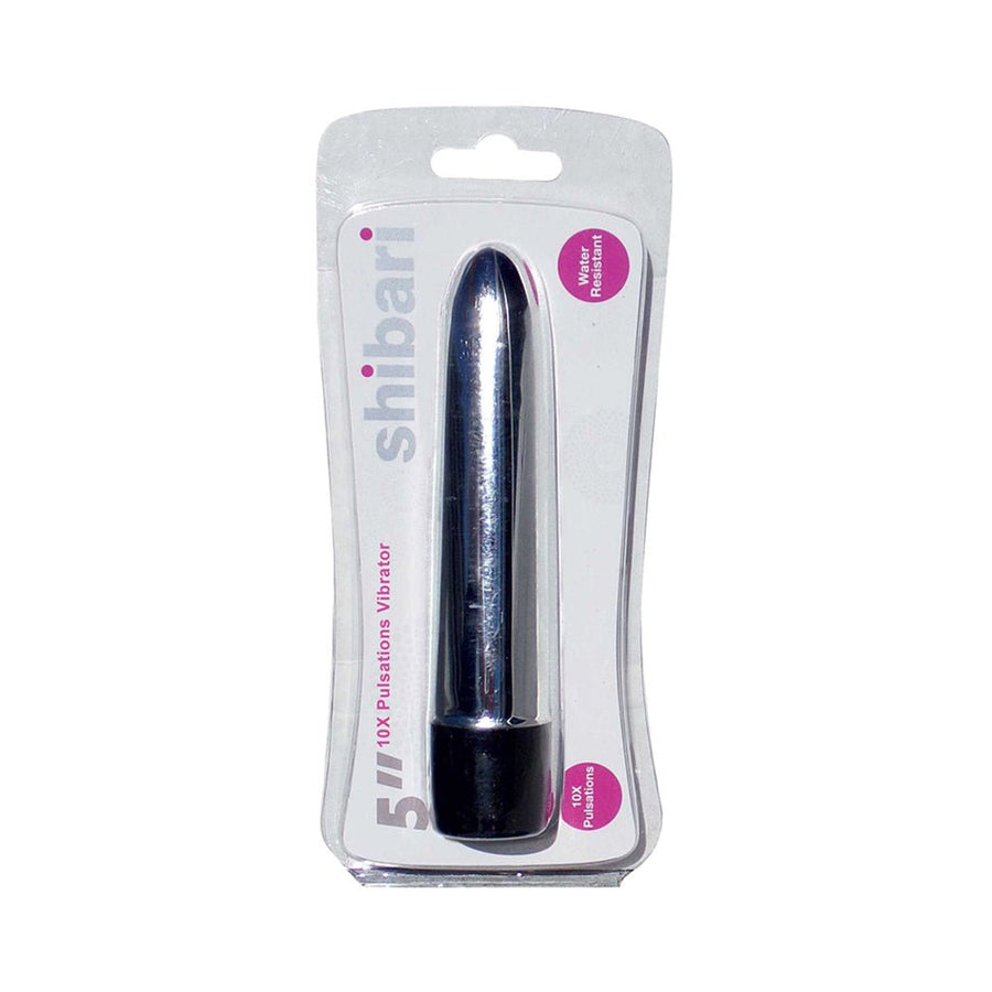 Shibari 10x Pulsations Vibrator 5in Silver-blank-Sexual Toys®