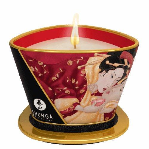 Shunga Massage Candle Romance Strawberry Wine 5.7oz-Shunga Erotic Art-Sexual Toys®