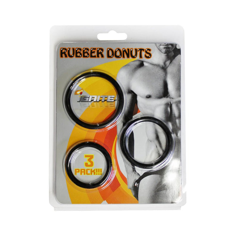 Si 3 Pack Rubber Rings 1.5in,1.75in, 2.00in-Si Novelties-Sexual Toys®