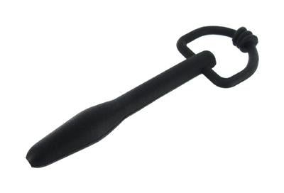 Silicone Cum Thru D-Ring Penis Plug Black-Master Series-Sexual Toys®