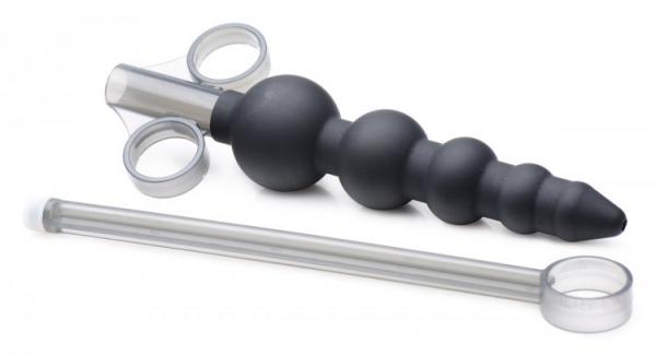 Silicone Graduated Beads Lubricant Launcher Black-Master Series-Sexual Toys®