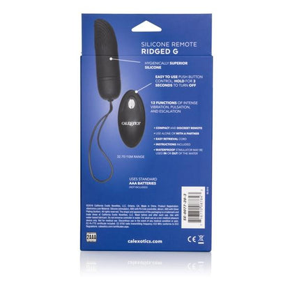 Silicone Remote Ridged G Vibrator Black-blank-Sexual Toys®
