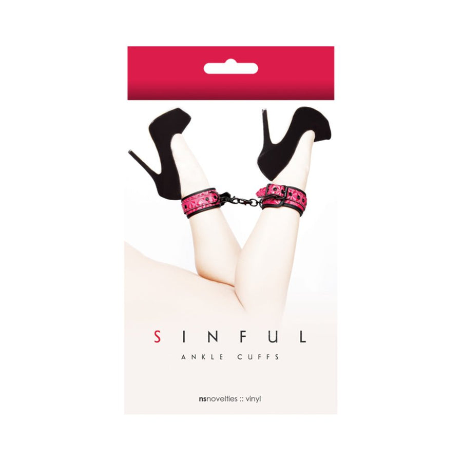 Sinful Ankle Cuffs Pink-NS Novelties-Sexual Toys®
