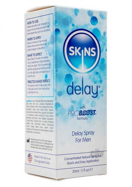 Skins Natural Delay Spray - 30 Ml-Skins Powerect-Sexual Toys®