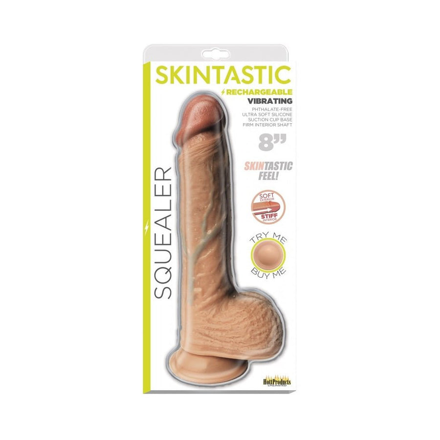 Skintastic Squealer Ultra Skin 8 inches Vibrating Dido Beige-blank-Sexual Toys®