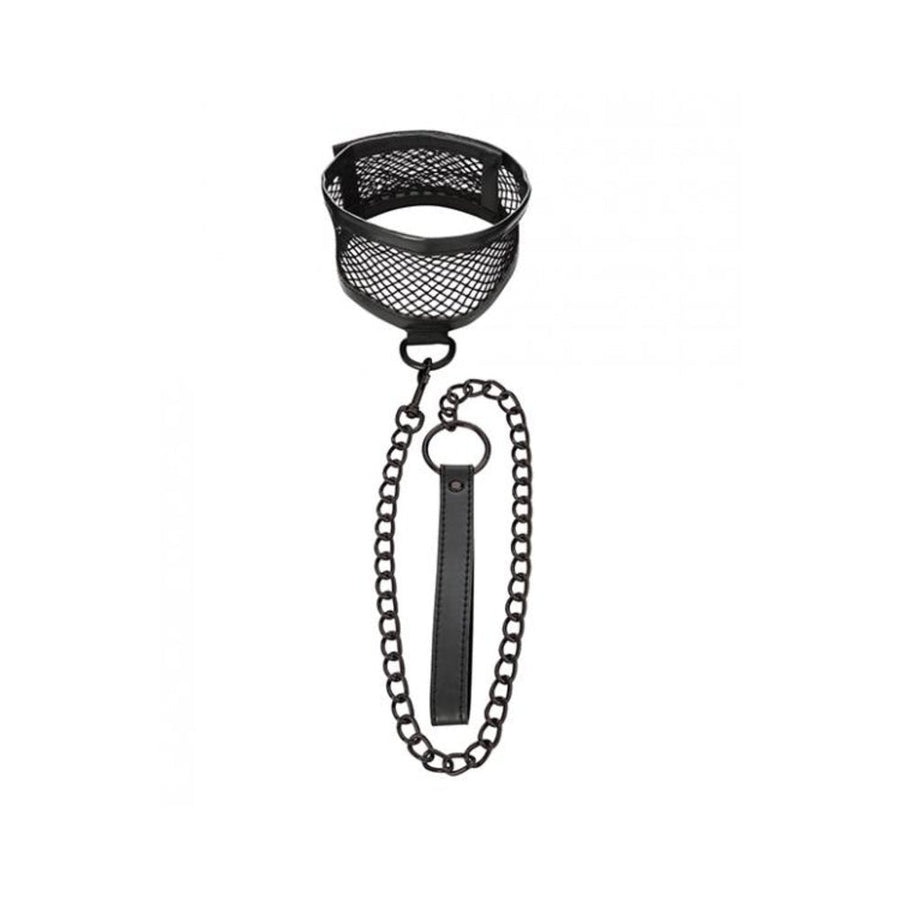 S&amp;m Fishnet Collar And Leash-blank-Sexual Toys®