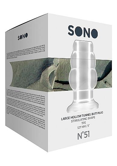 Sono No 51 Large Hollow Tunnel Butt Plug 5 Inches Translucent-Shots Sono-Sexual Toys®