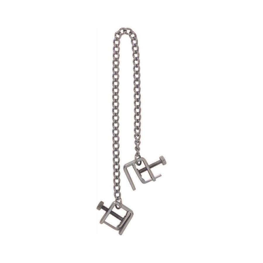 Spartacus Adjustable Nipple Clamps With Curbed Chain-blank-Sexual Toys®