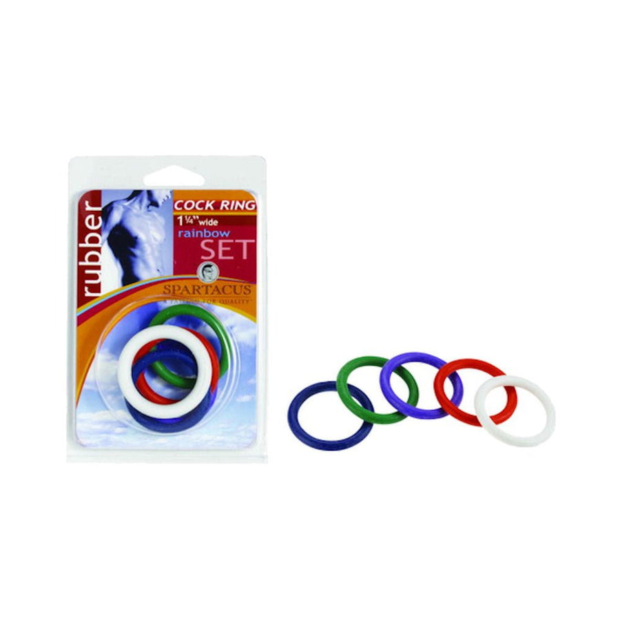 Spartacus Cock Ring Rainbow Set (4 Rubber Cock Rings)-blank-Sexual Toys®