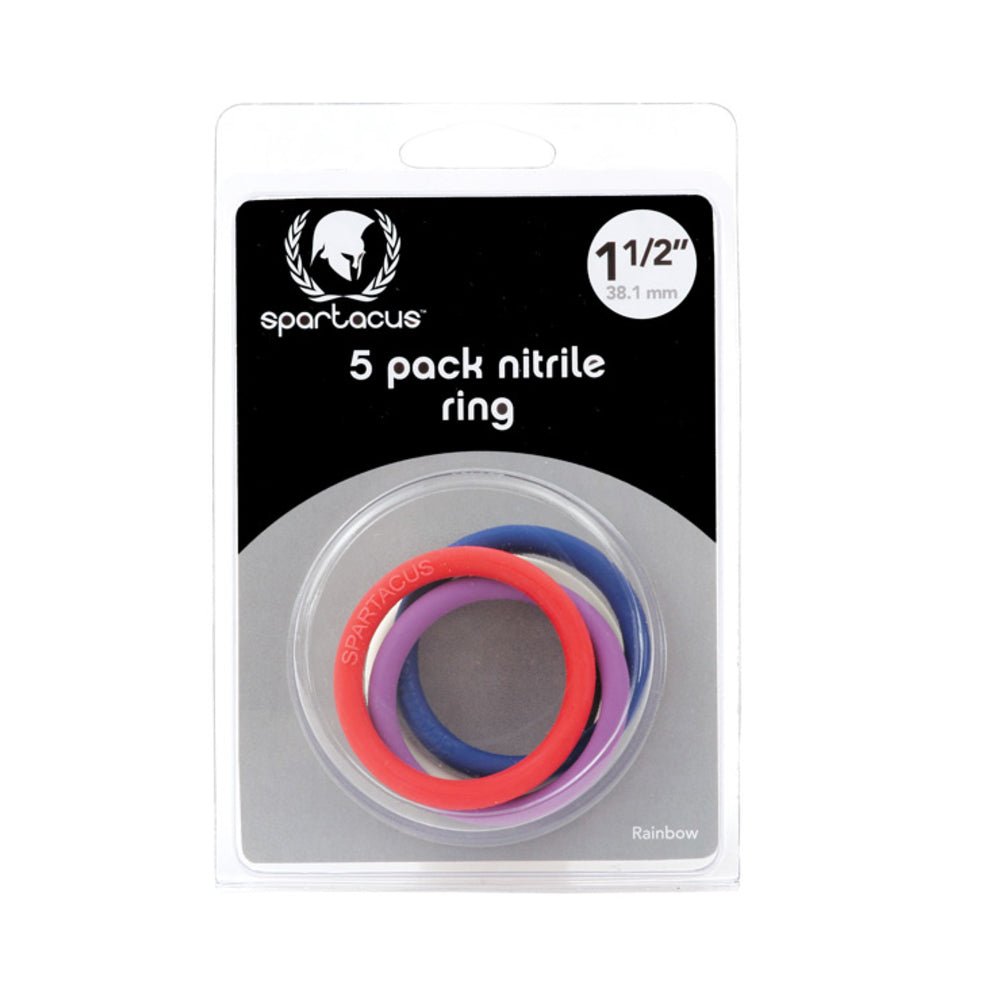 Spartacus Nitrile Cock Rings 5 Pack 1.5 inches-blank-Sexual Toys®