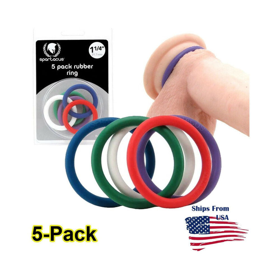 Spartacus Nitrile Cock Rings 5 Pack 1.5 inches-blank-Sexual Toys®