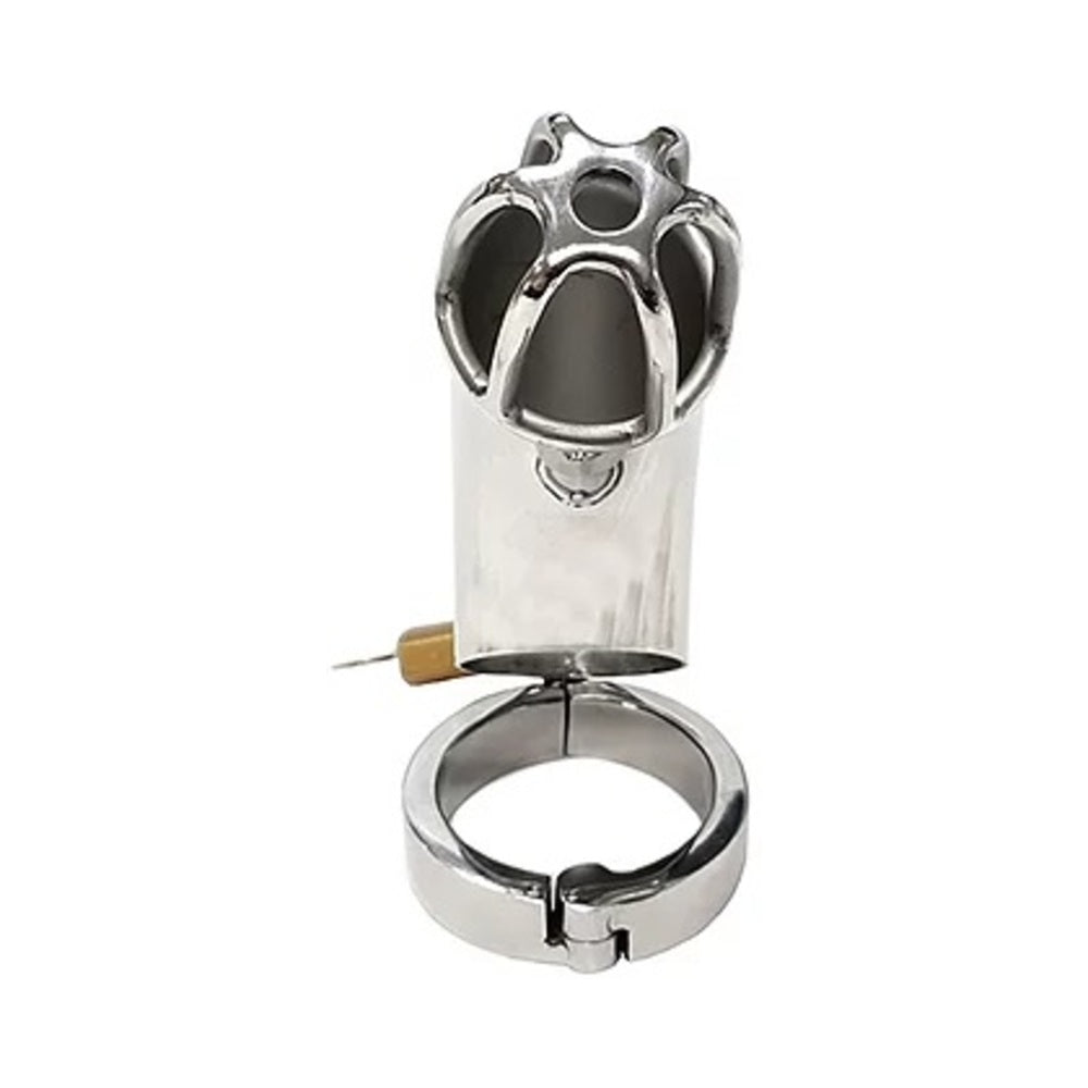 Stainless Cock Cage With Padlock In Clamshell-blank-Sexual Toys®