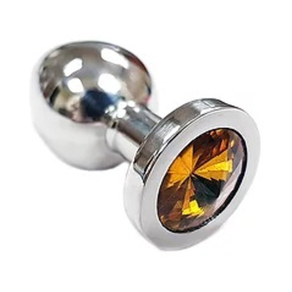 Stainless Steel Smooth Small Butt Plug w/Crystal-blank-Sexual Toys®