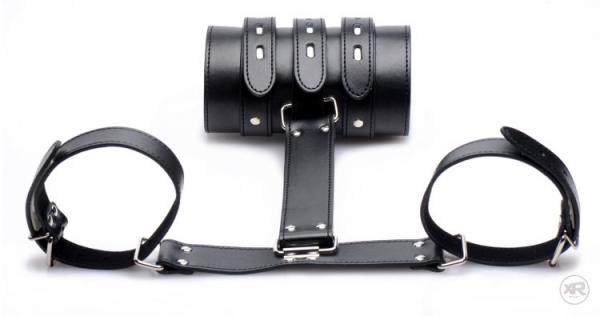 Arm Binder Biceps & Forearm Restraints Black Leather-STRICT-Sexual Toys®