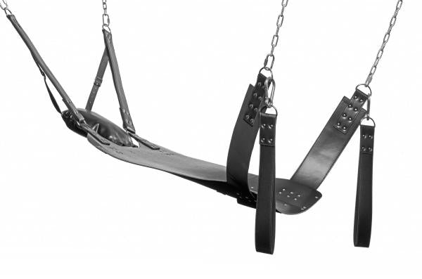 Strict Extreme Sling with Stirrups and Pillow Black-Master Series-Sexual Toys®