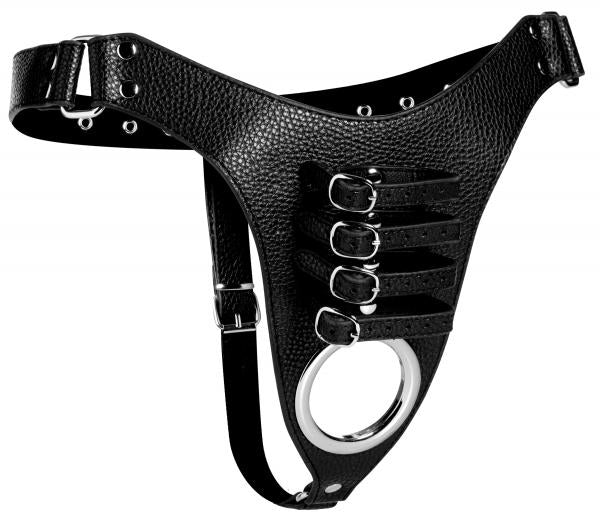 Strict Male Chastity Harness O/S Black  Leather-STRICT-Sexual Toys®