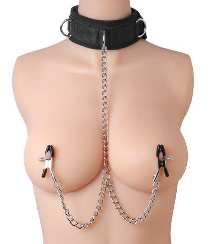 Submission Collar &amp; Nipple Clamp Union-Master Series-Sexual Toys®