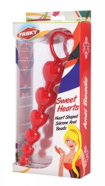 Sweet Hearts Silicone Anal Beads Red-Frisky-Sexual Toys®