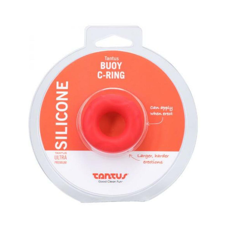 Tantus Buoy C-ring - Small - Crimson-blank-Sexual Toys®