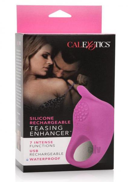 Teasing  Enhancer Ring Silicone Rechargeable Pink-blank-Sexual Toys®