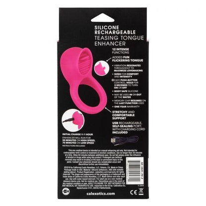 Teasing Tongue Enhancer Pink Vibrating Cock Ring-Cal Exotics-Sexual Toys®