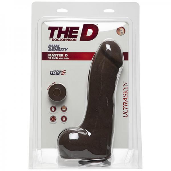 The Master D W/balls 12 Chocolate-blank-Sexual Toys®