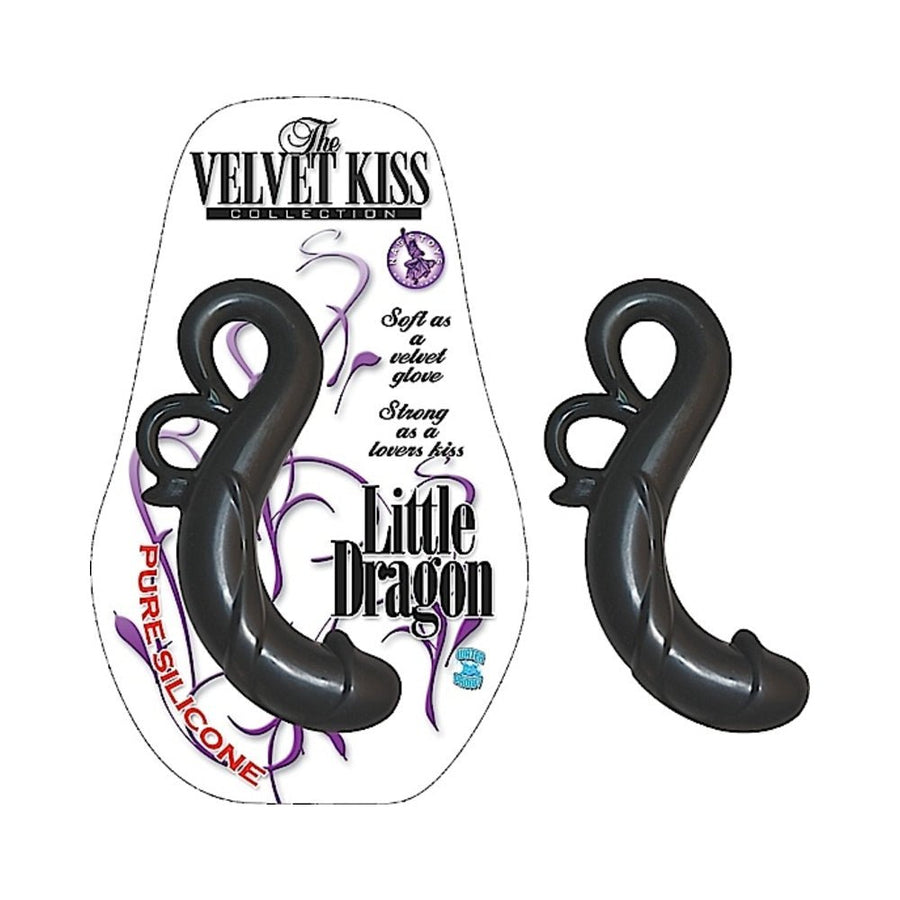 The Velvet Kiss Collection Little Dragon Silicone Dong - Black-Nasstoys-Sexual Toys®