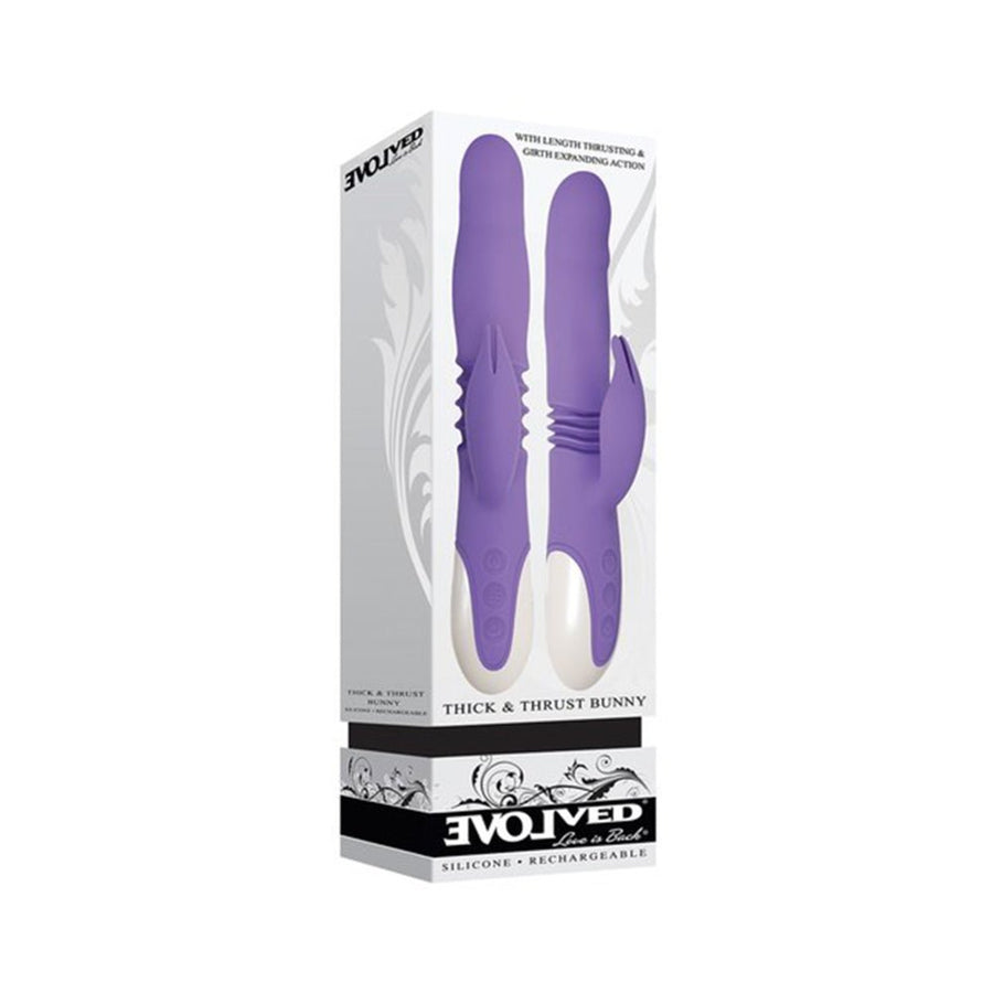 Thick &amp; Thrust Bunny Purple Rabbit Vibrator-Evolved-Sexual Toys®