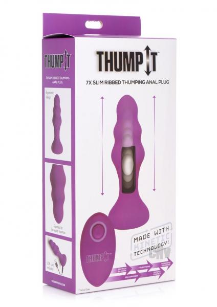 7x Slim Ribbed Thumping Silicone Anal Plug-Thump It-Sexual Toys®