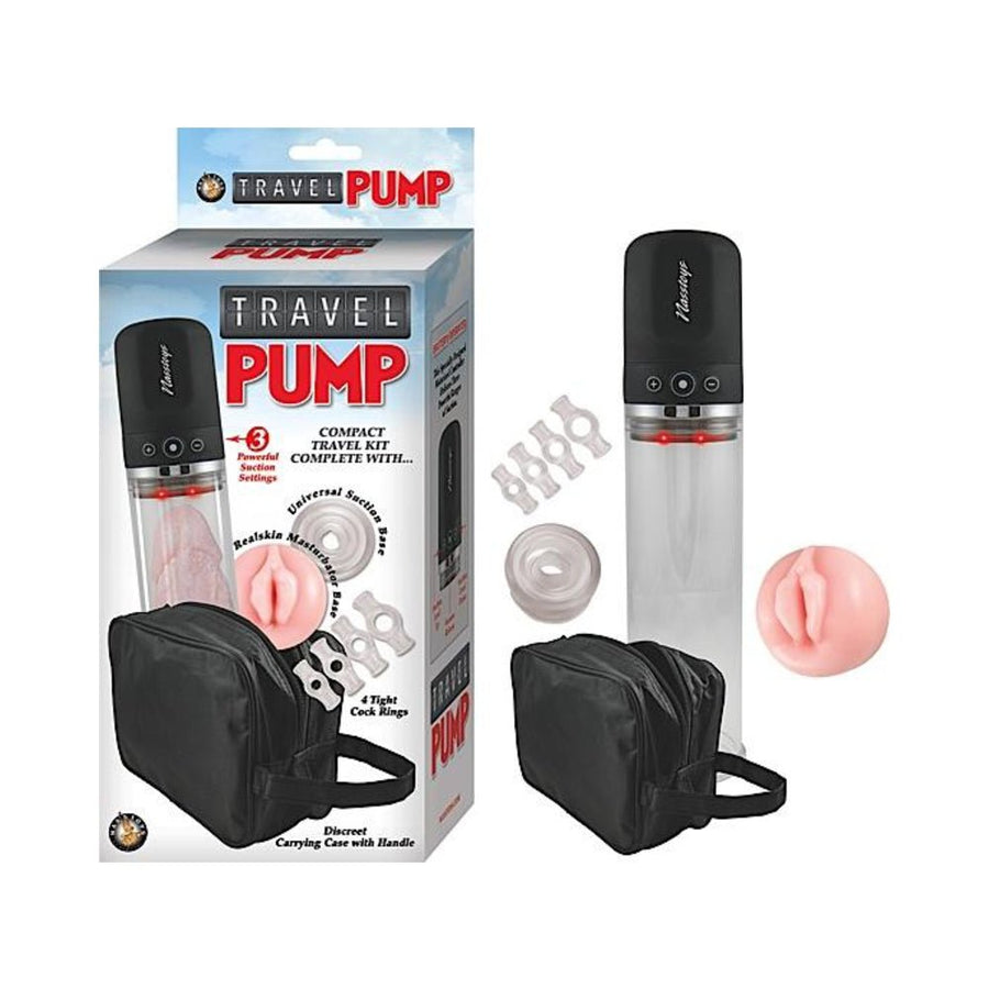 Travel Pump Three Speed Kit Clear-Nasstoys-Sexual Toys®
