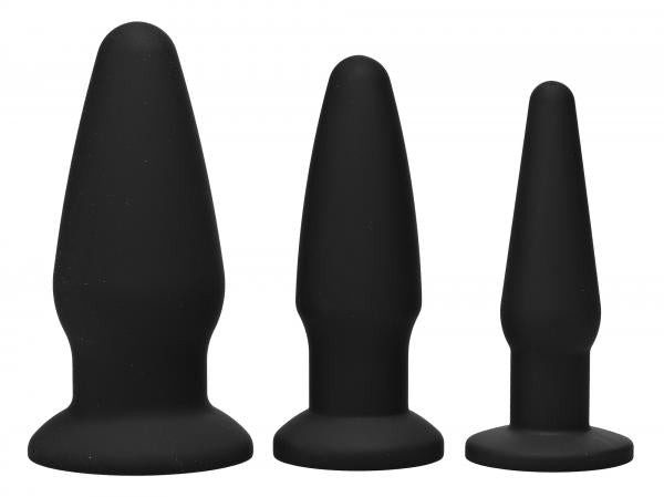 Trinity Silicone Butt Plug Kit Black-Trinity Vibes-Sexual Toys®